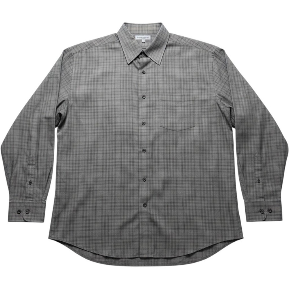 Alex Cannon Button Down Shirt Mens XL Grey Plaid Cotton Long Sleeve Pocket